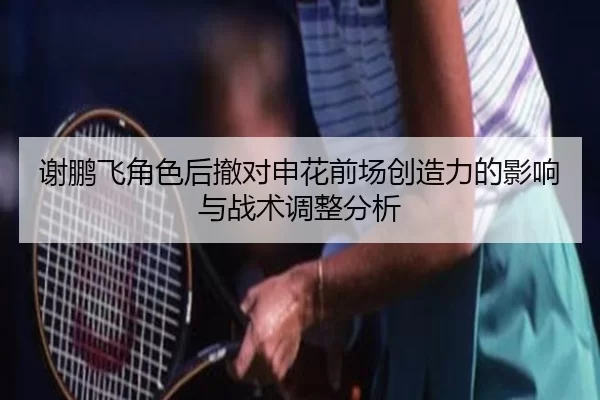 谢鹏飞角色后撤对申花前场创造力的影响与战术调整分析